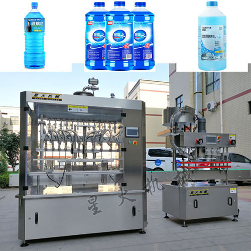 全自動玻璃水灌裝機(jī)設(shè)備樣品圖