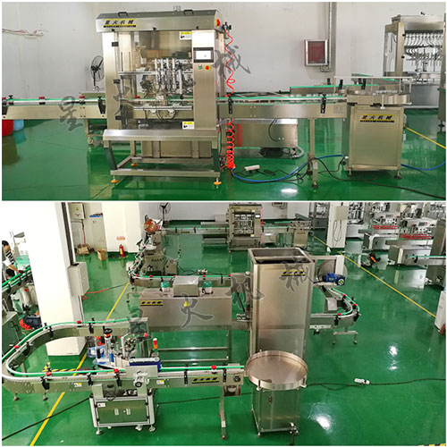 鮮椒醬灌裝機(jī)生產(chǎn)線廠家實(shí)拍圖