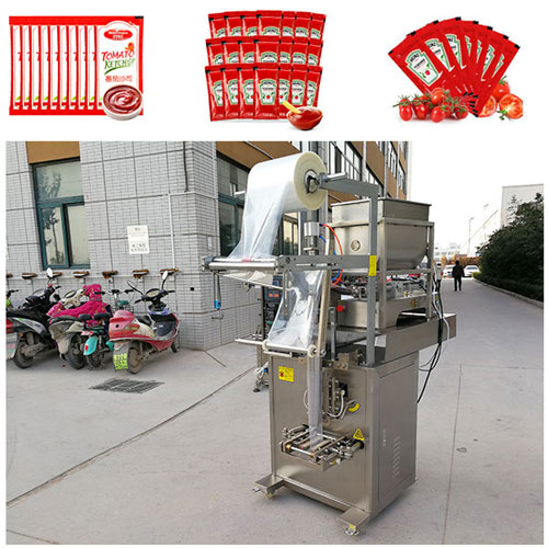 全自動番茄醬包裝機(jī)械樣品實(shí)拍圖