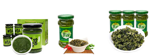 全自動(dòng)韭花醬灌裝機(jī)生產(chǎn)線樣品圖