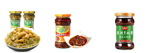 青椒醬自動灌裝機設(shè)備樣品實拍