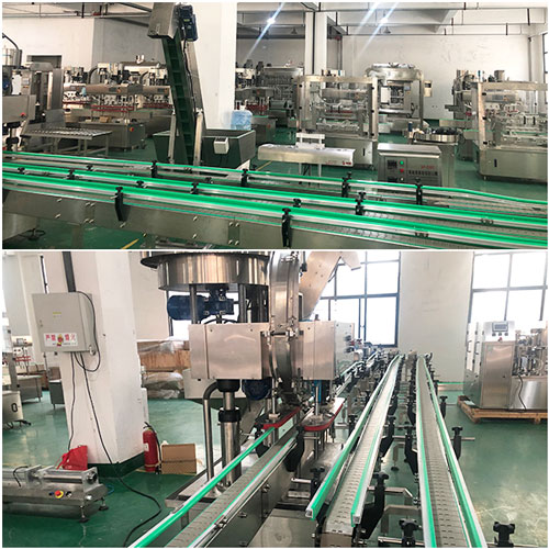 香椿醬自動化灌裝機械輸送帶實拍